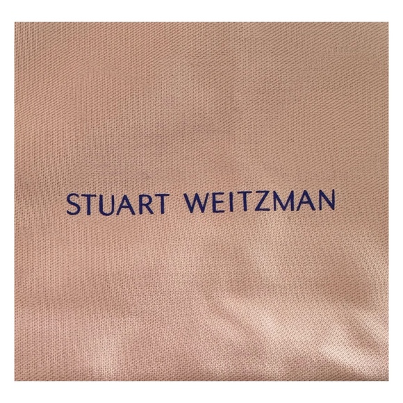 STUART WEITZMAN Pale Pink Dust Bag Travel Storage 14”x 15.5” Drawstring - Picture 3 of 3